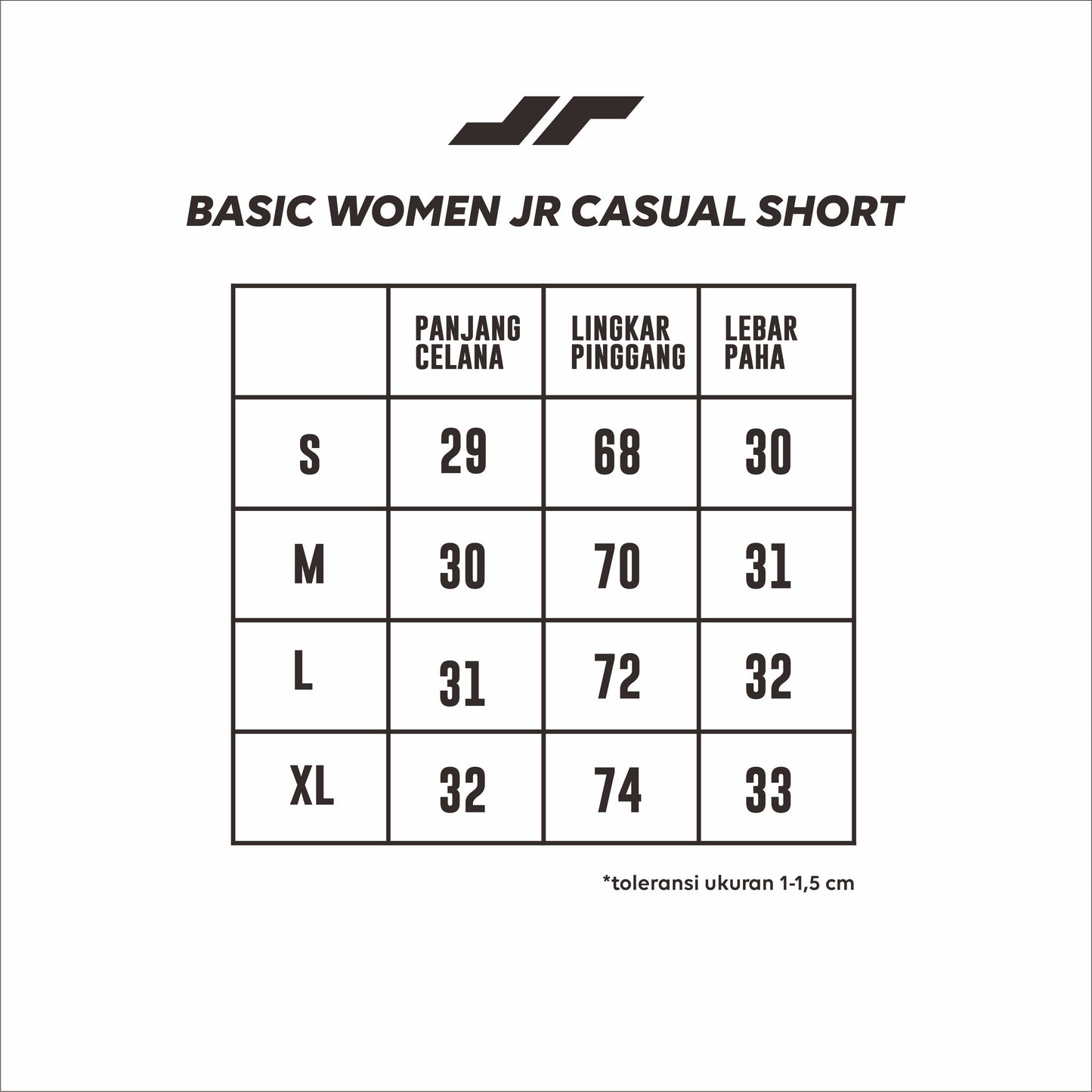 Juaraga Celana Pendek - JR Casual - Hitam