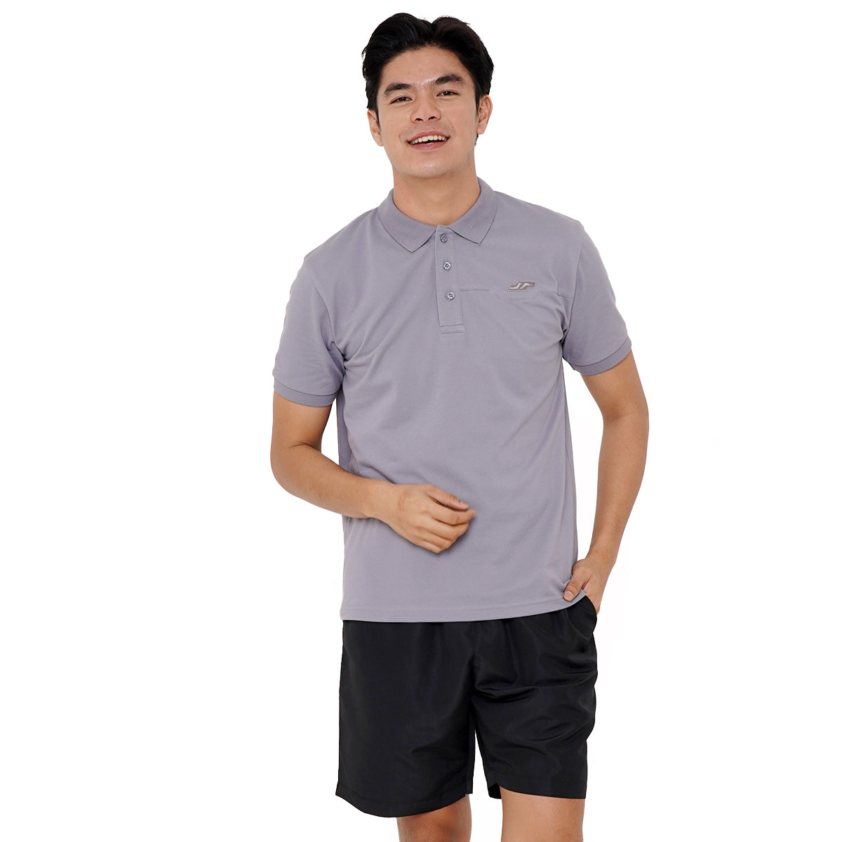 Polo Shirt Pria Signature Abu