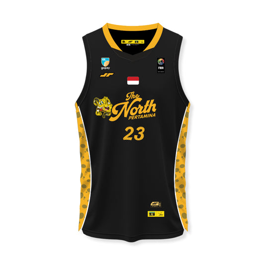 Juaraga Satria Muda Pertamina City Series Match Jersey Kids x SpongeBob x MochSarm - Hitam