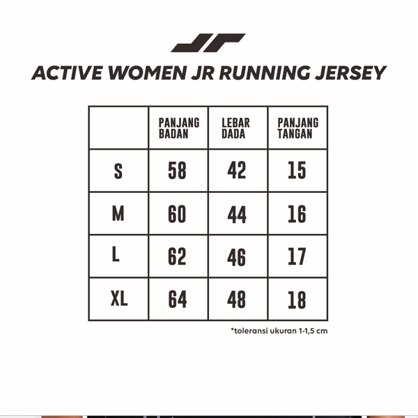 Juaraga Jersey Sport - Wanita JR Running - Hitam