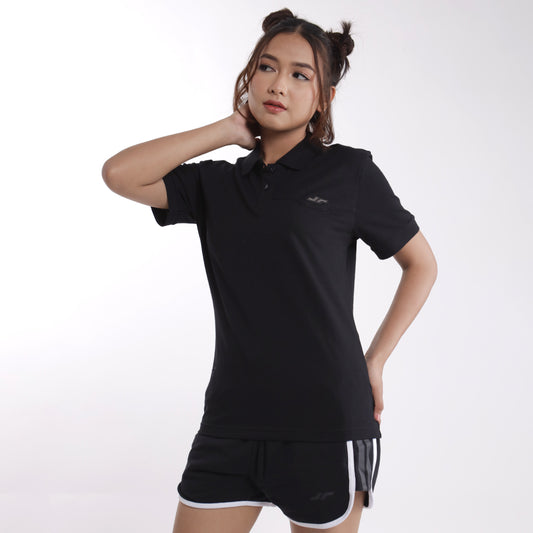 Polo Shirt Wanita Signature Hitam