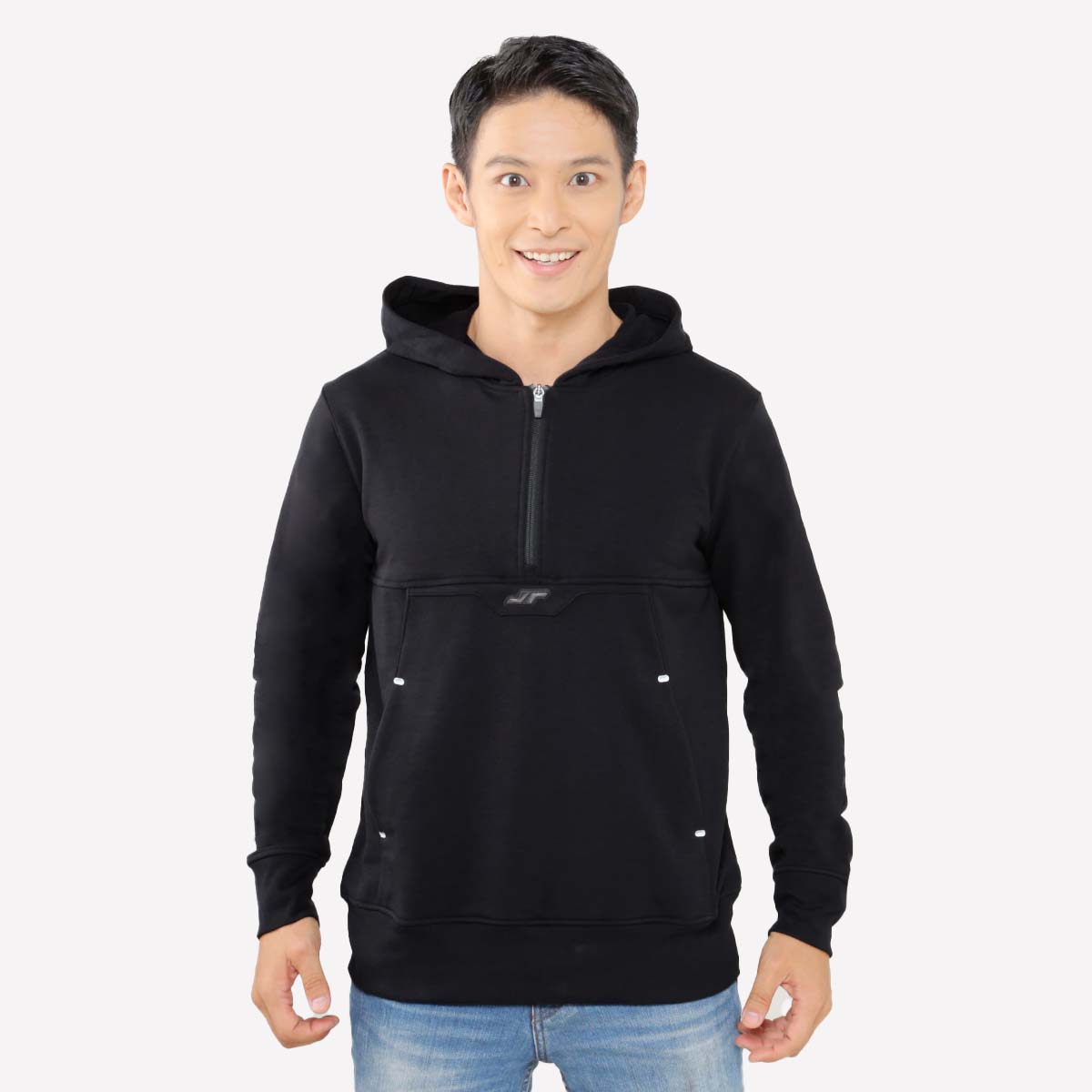 Juaraga Sweater Hoodie - JR Solid - Hitam