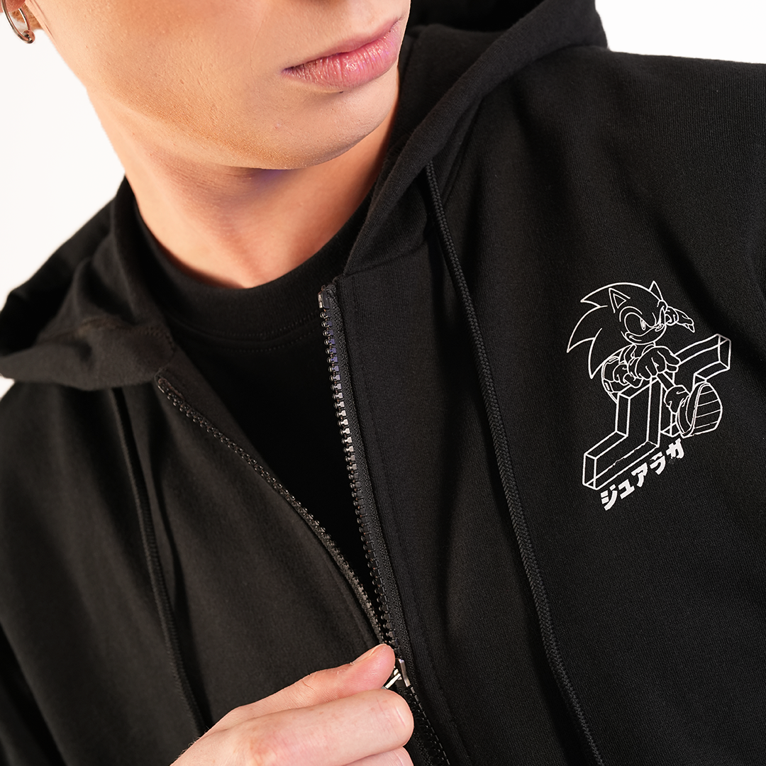 Juaraga Sonic Jacket Hoodie - Hitam