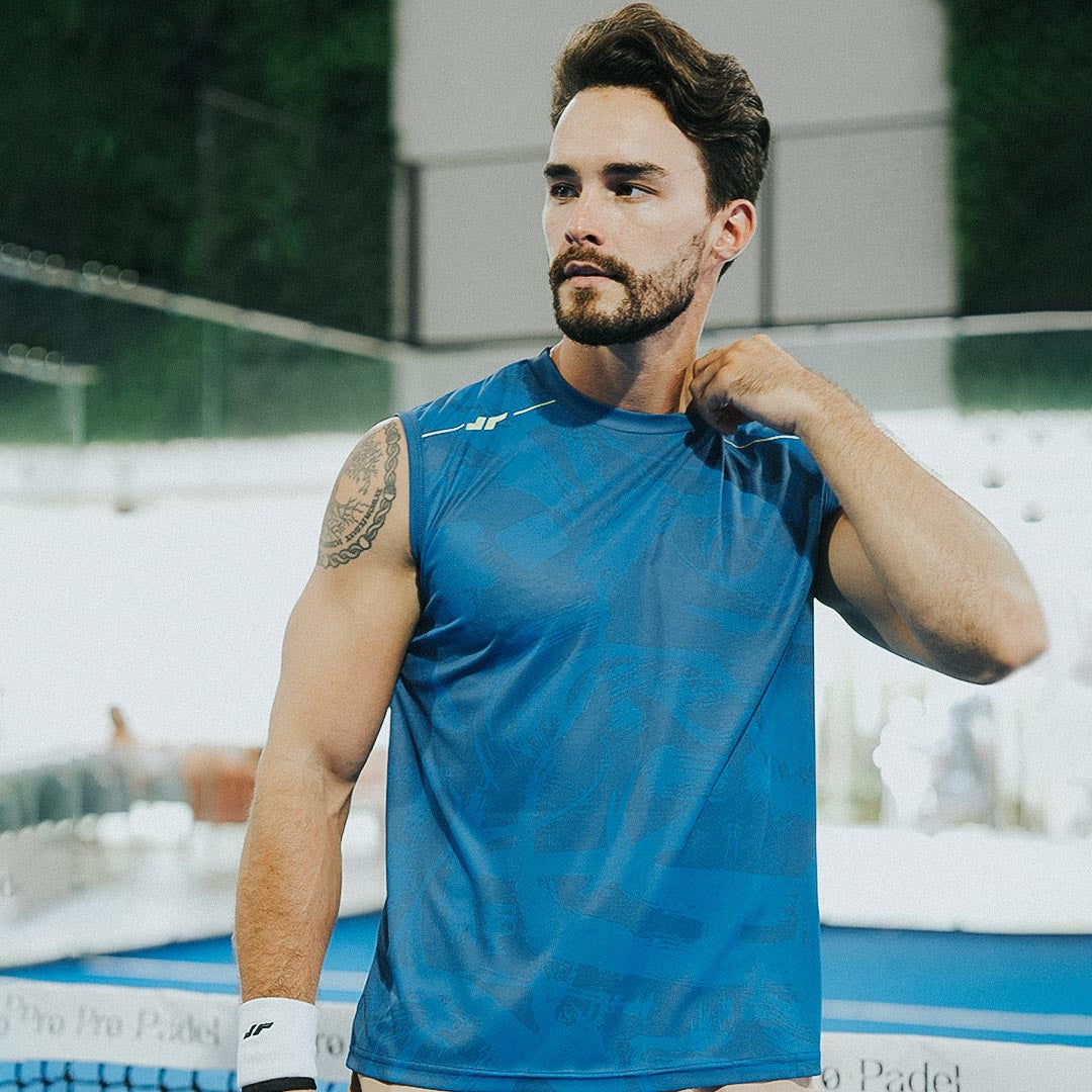 Juaraga Padel Jersey Sleeveless Dash - Biru