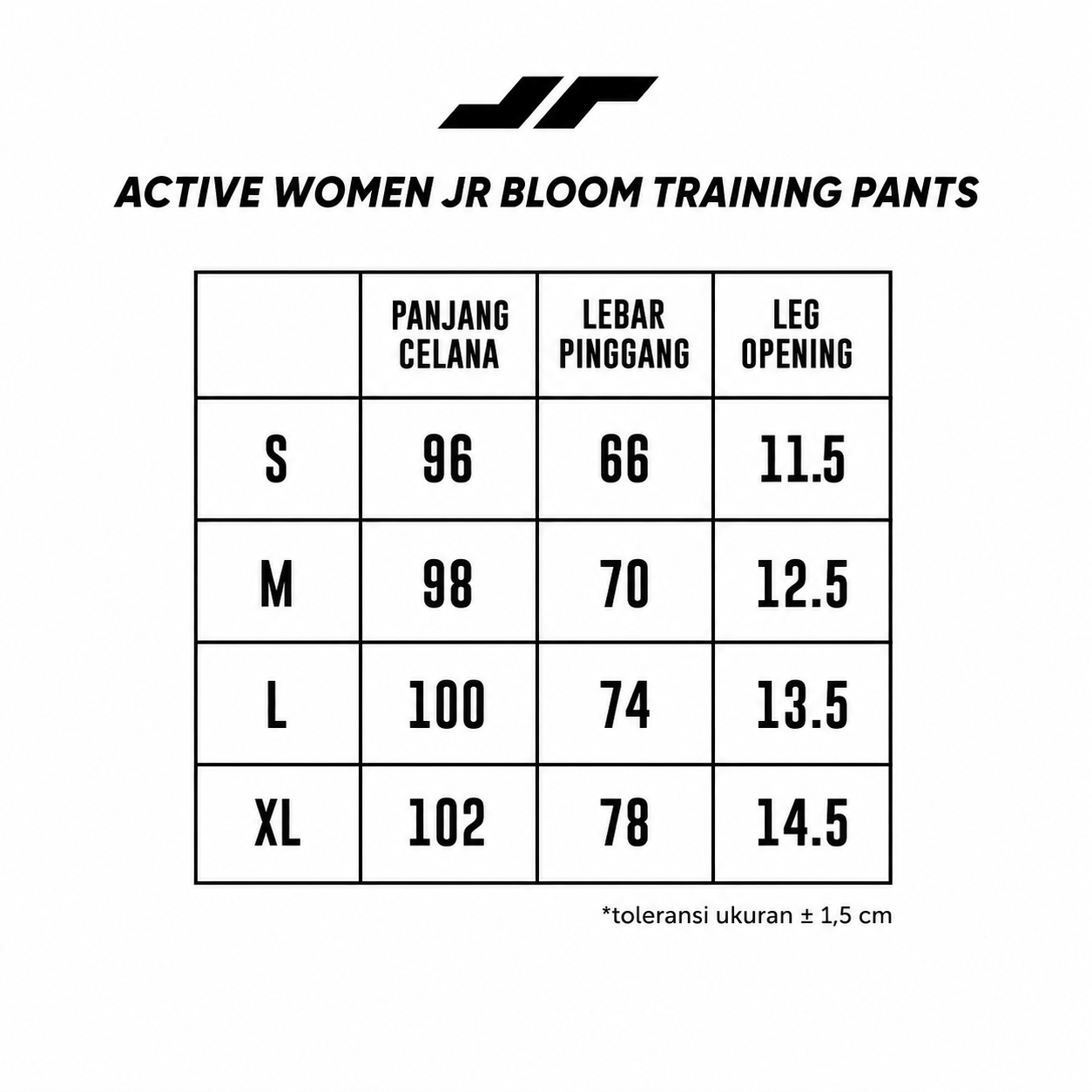 Juaraga Celana Jogger - Wanita JR Bloom - Hitam
