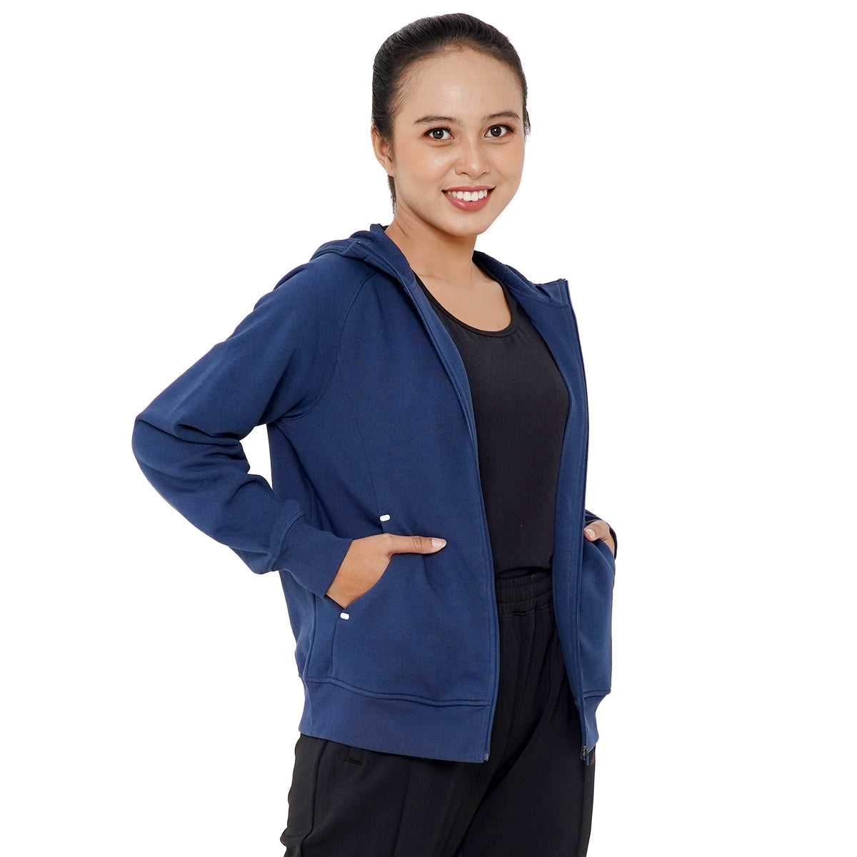 Jaket Casual Wanita Stylish Navy