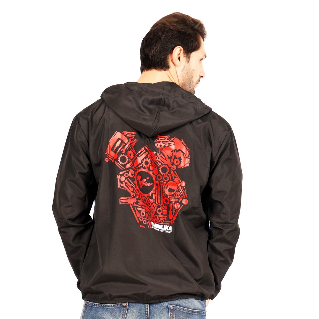 Juaraga Wind Breaker Jaket Circuit MotoGP X Juara - Hitam juaraga.id