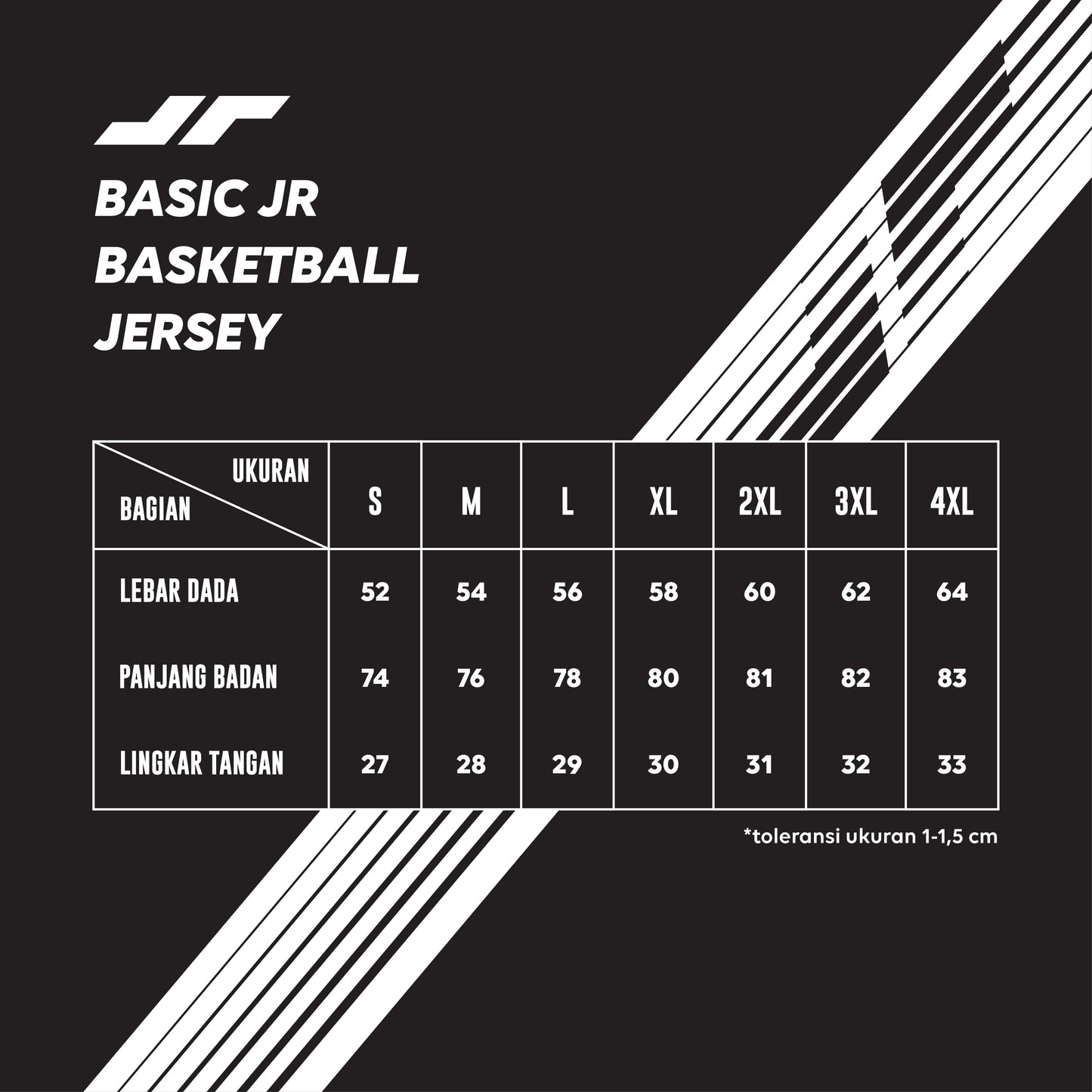 Juaraga Jersey Basket - Hitam