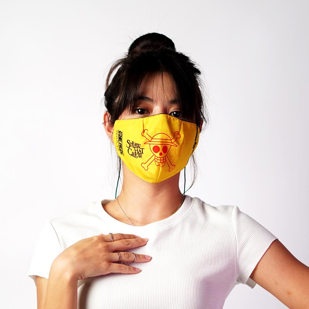 Juaraga Masker - ONIC Juara X One Piece Dawn Pirate - Kuning juaraga.id