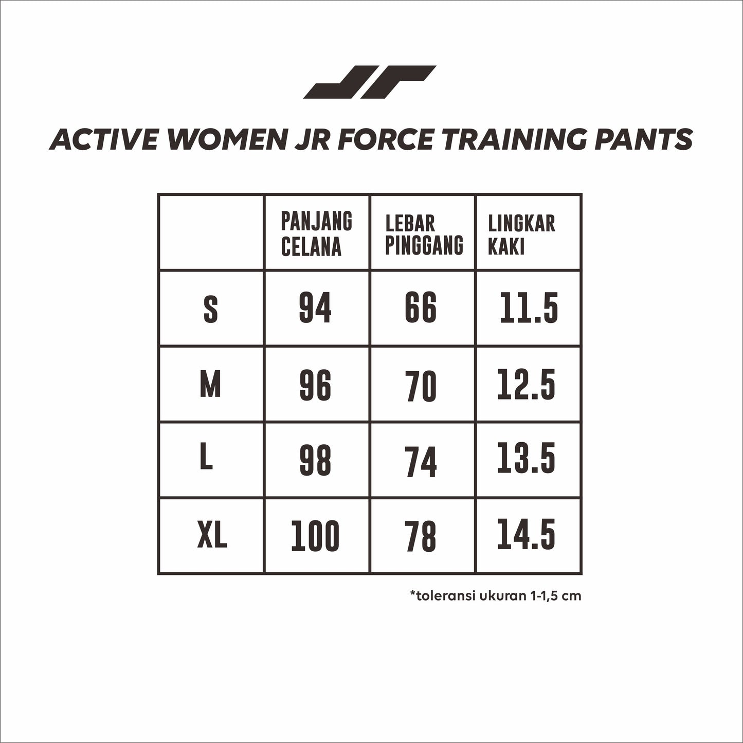 Juaraga Celana Jogger - Wanita JR Force - Hitam