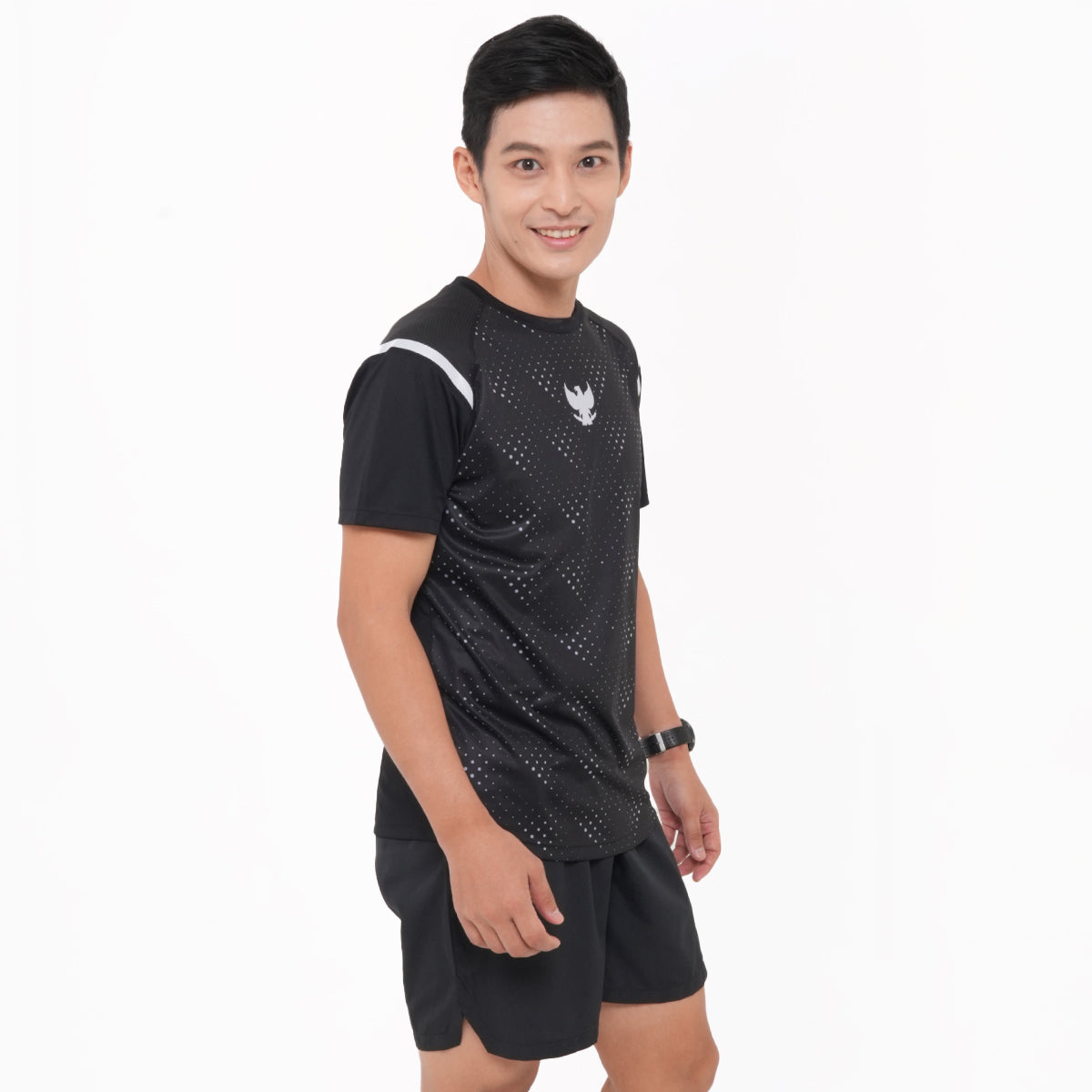 Juaraga Jersey Sport - Pria JR Running 1945 - Hitam