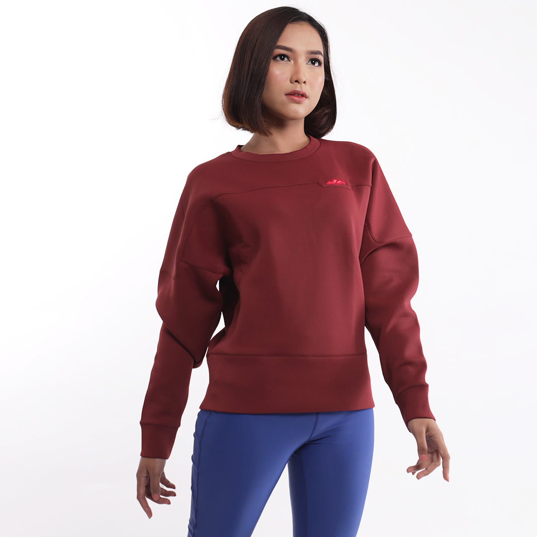 Juaraga Sweater Crewneck - Wanita JR Lite - Merah Maroon