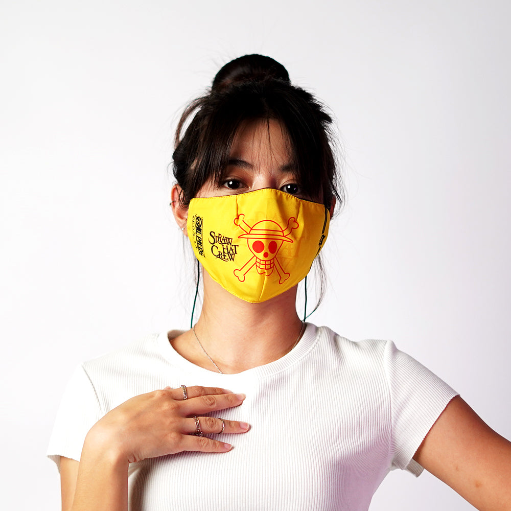 Juaraga Masker - ONIC Juara X One Piece Dawn Pirate - Kuning juaraga.id