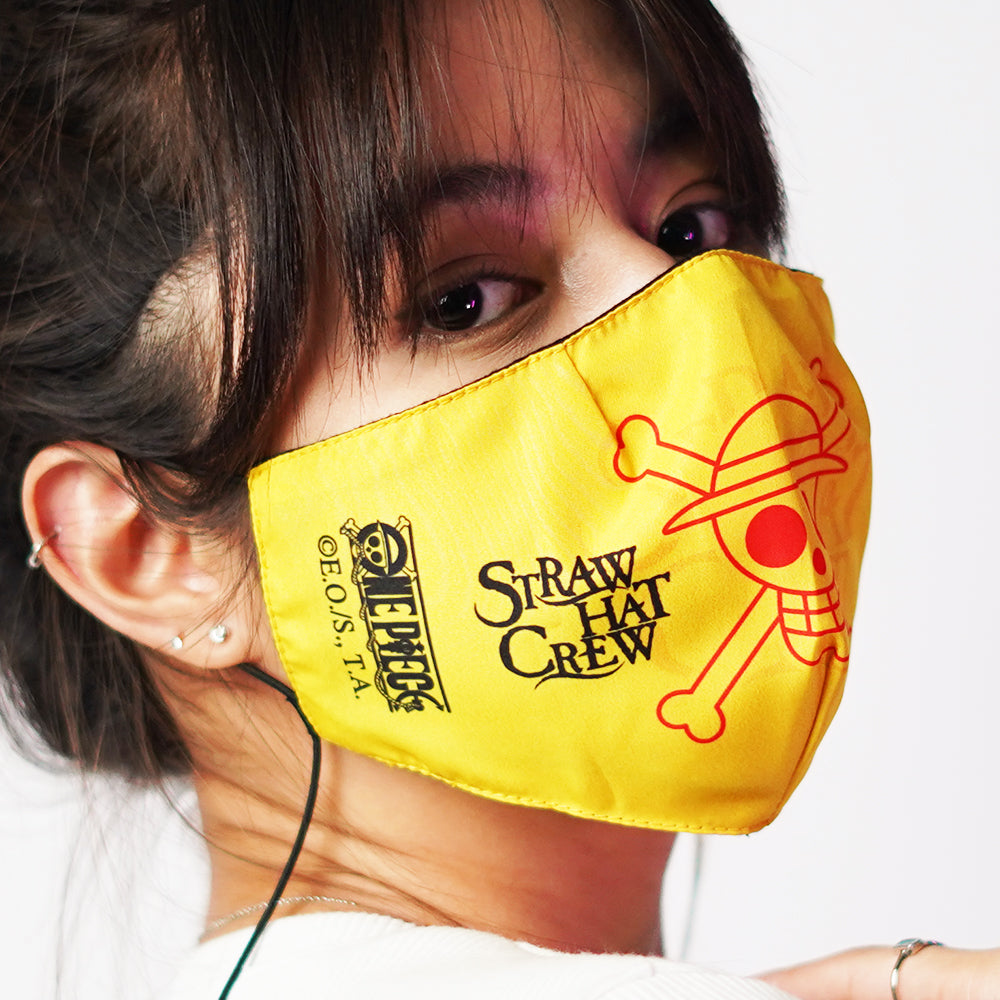 Juaraga Masker - ONIC Juara X One Piece Dawn Pirate - Kuning juaraga.id