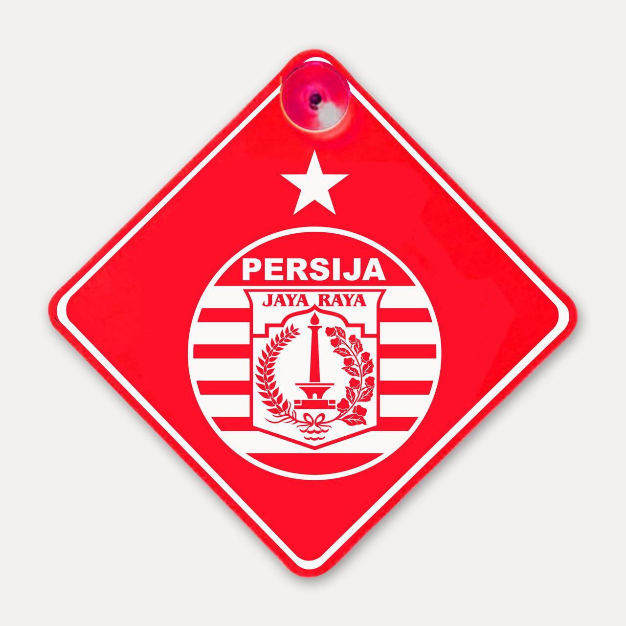 Juaraga Persija Sign Board Mobil Logo - Merah juaraga.id