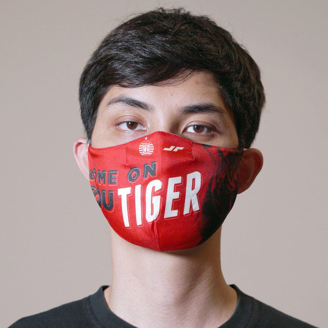 Juaraga Persija Masker Print - Edisi Macan - Merah juaraga.id