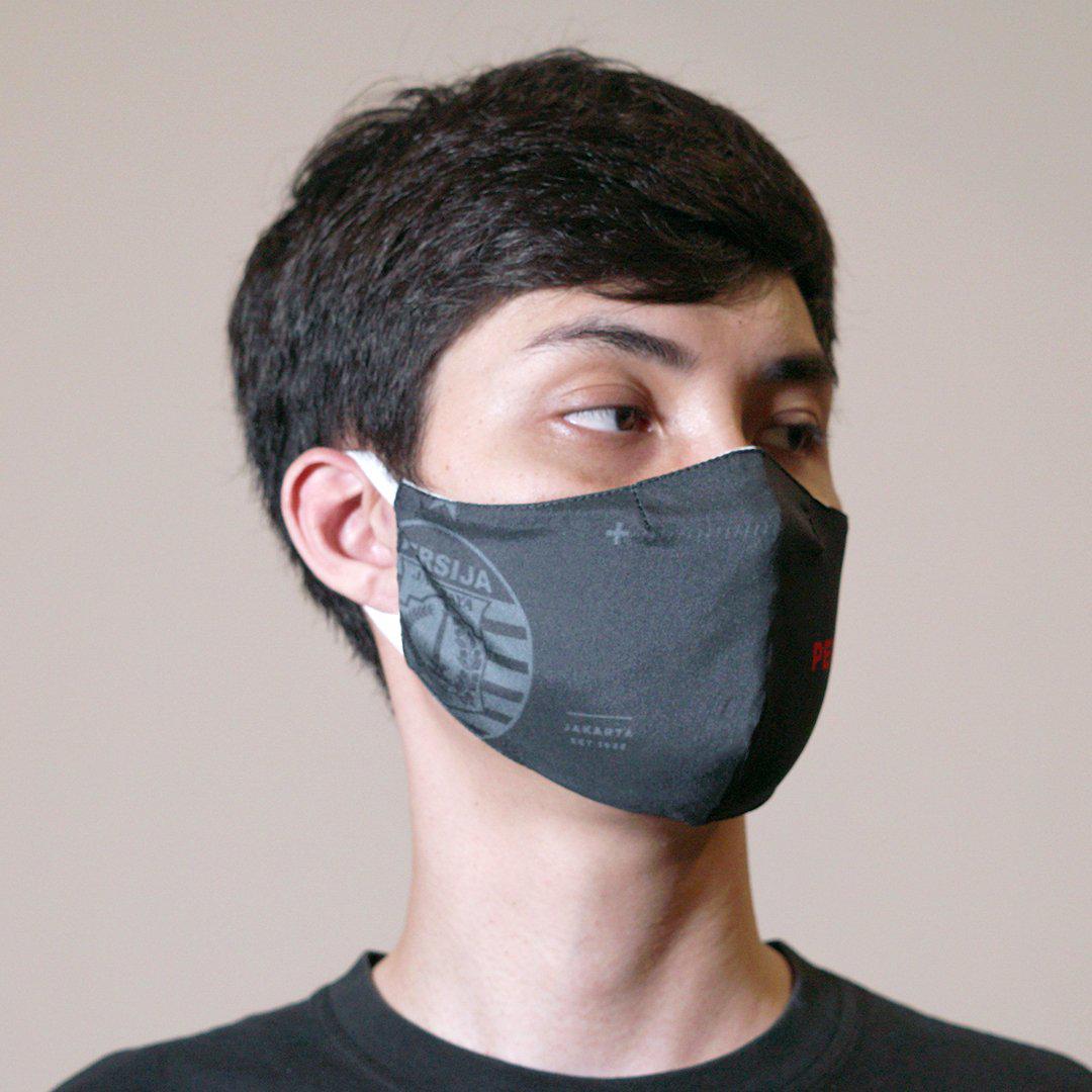 Juaraga Persija Masker Print - Hitam juaraga.id