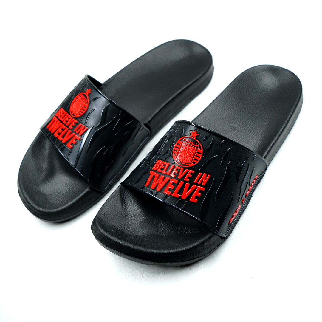 Juaraga Sandal Porto X Persija Slipper Merah - Hitam juaraga.id