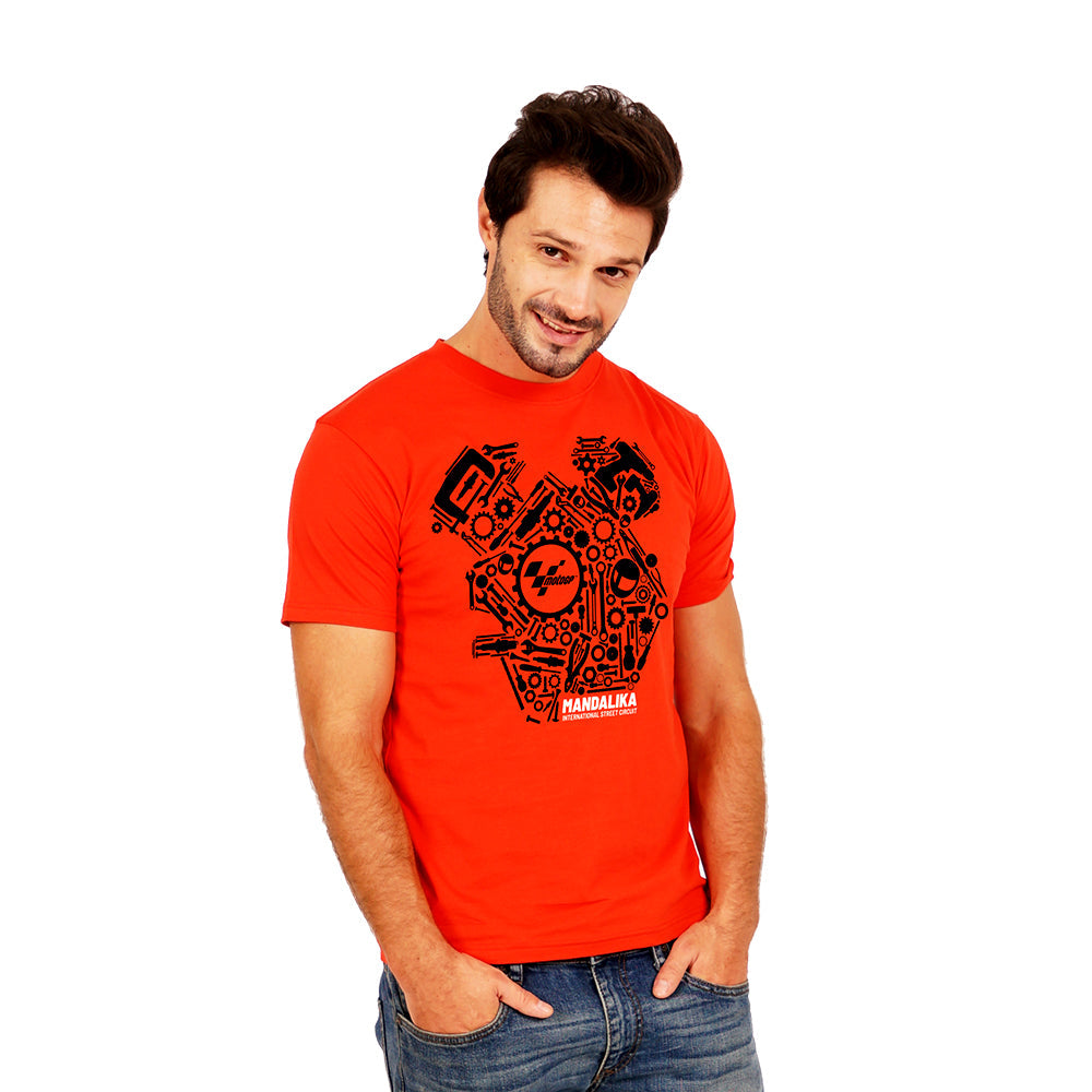 Juaraga MotoGP T-Shirt - Engine Mechanical Mandalika - Merah juaraga.id