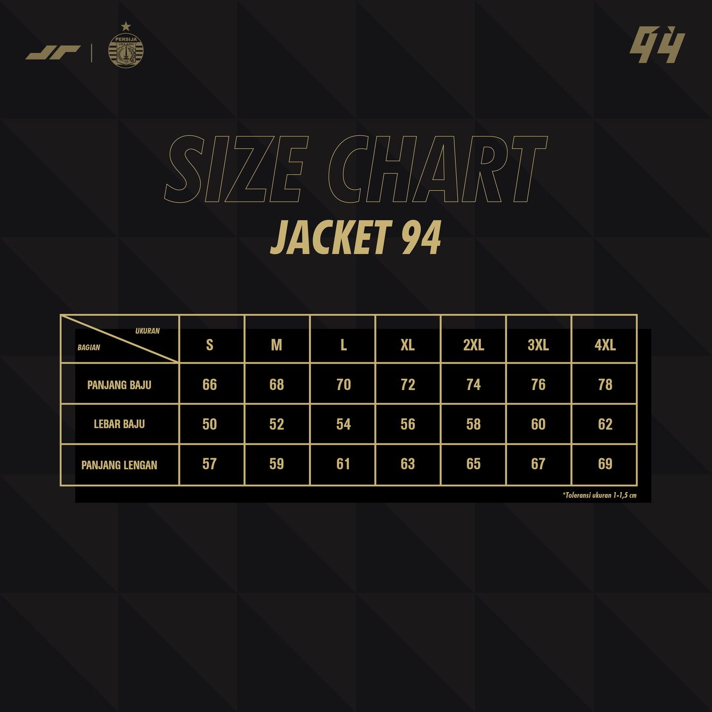 Juaraga Persija Jaket - HUT 94 - Hitam juaraga.id