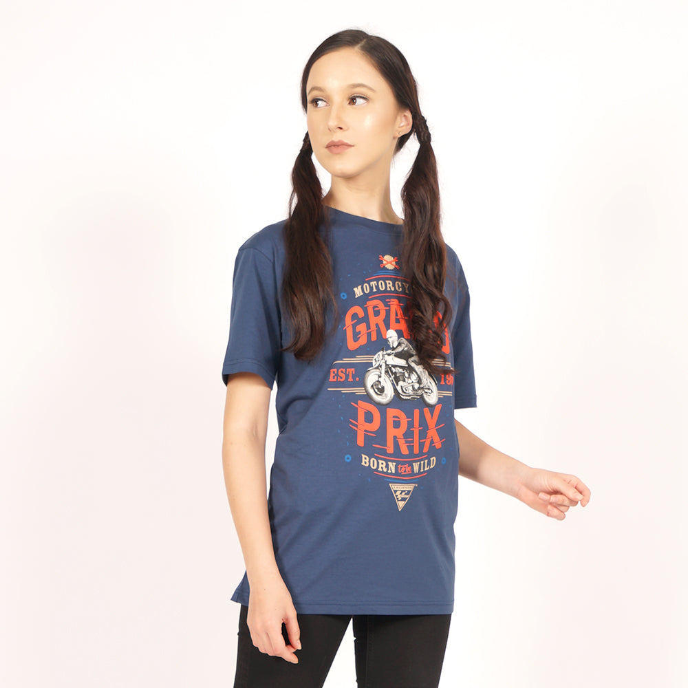 Juaraga MotoGP T-Shirt - Born Wild - Navy juaraga.id