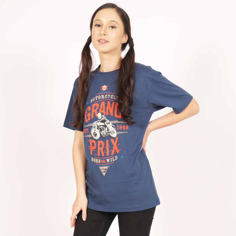 Juaraga MotoGP T-Shirt - Born Wild - Navy juaraga.id