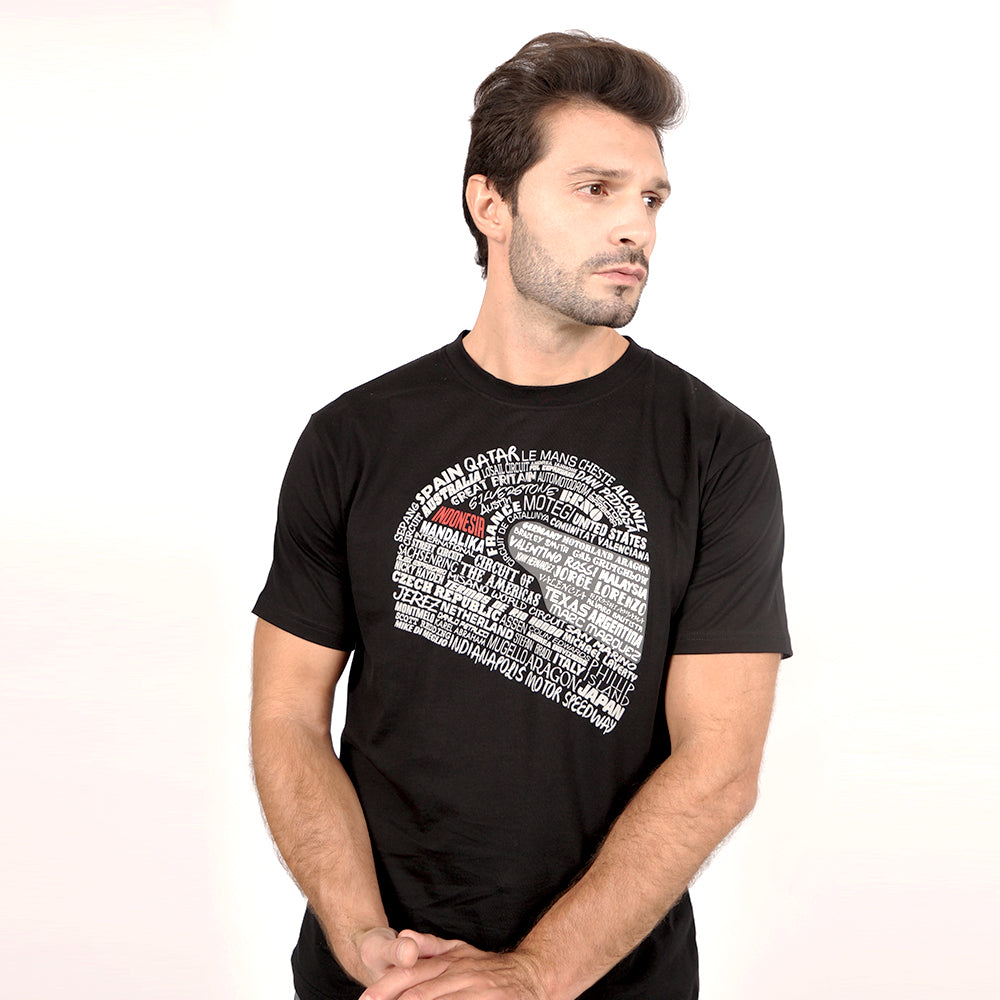 Juaraga MotoGP T-Shirt - The Circuits of MotoGP - Hitam juaraga.id