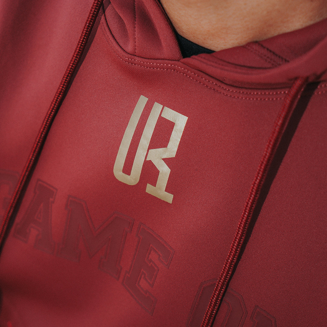 Juaraga Sweater Hoodie - JR Game On Uncle Roe - Merah Maroon