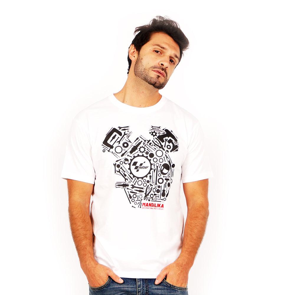 Juaraga MotoGP T-Shirt - Engine Mechanical Mandalika - Putih juaraga.id