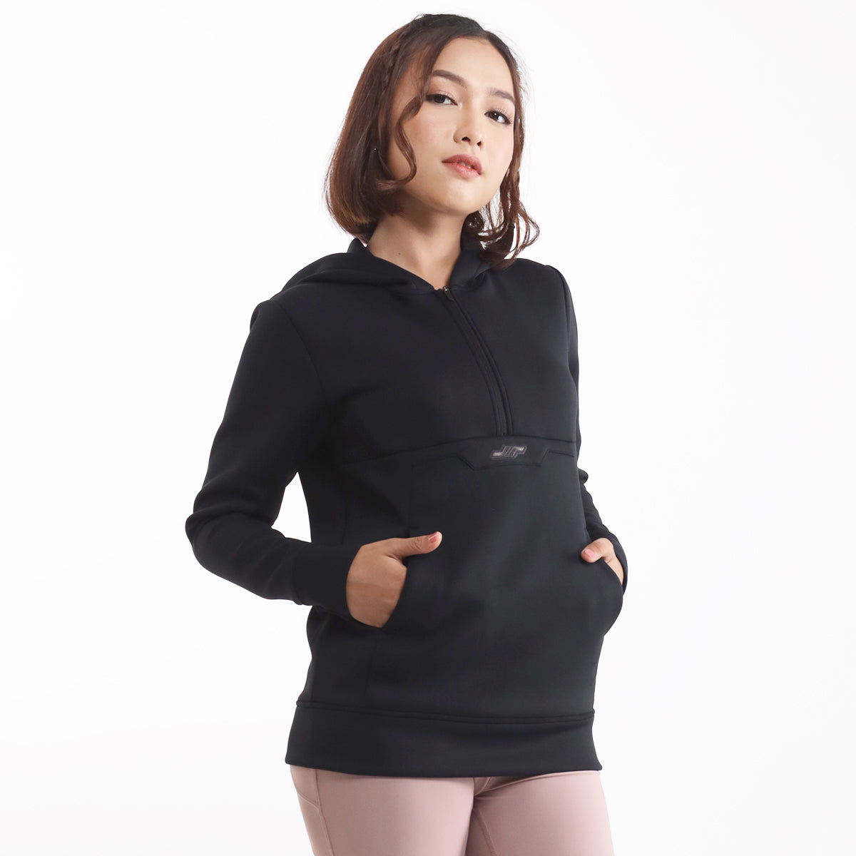 Juaraga Sweater Woman Hoodie - JR Cozy - Hitam