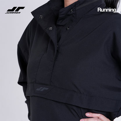 Juaraga Jaket Windbreaker - Wanita JR Wind - Hitam