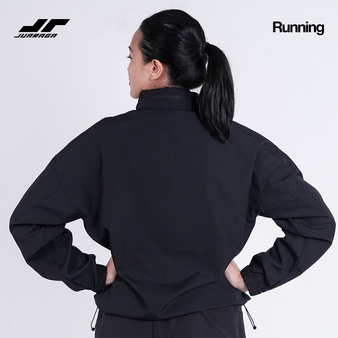 Juaraga Jaket Windbreaker - Wanita JR Wind - Hitam