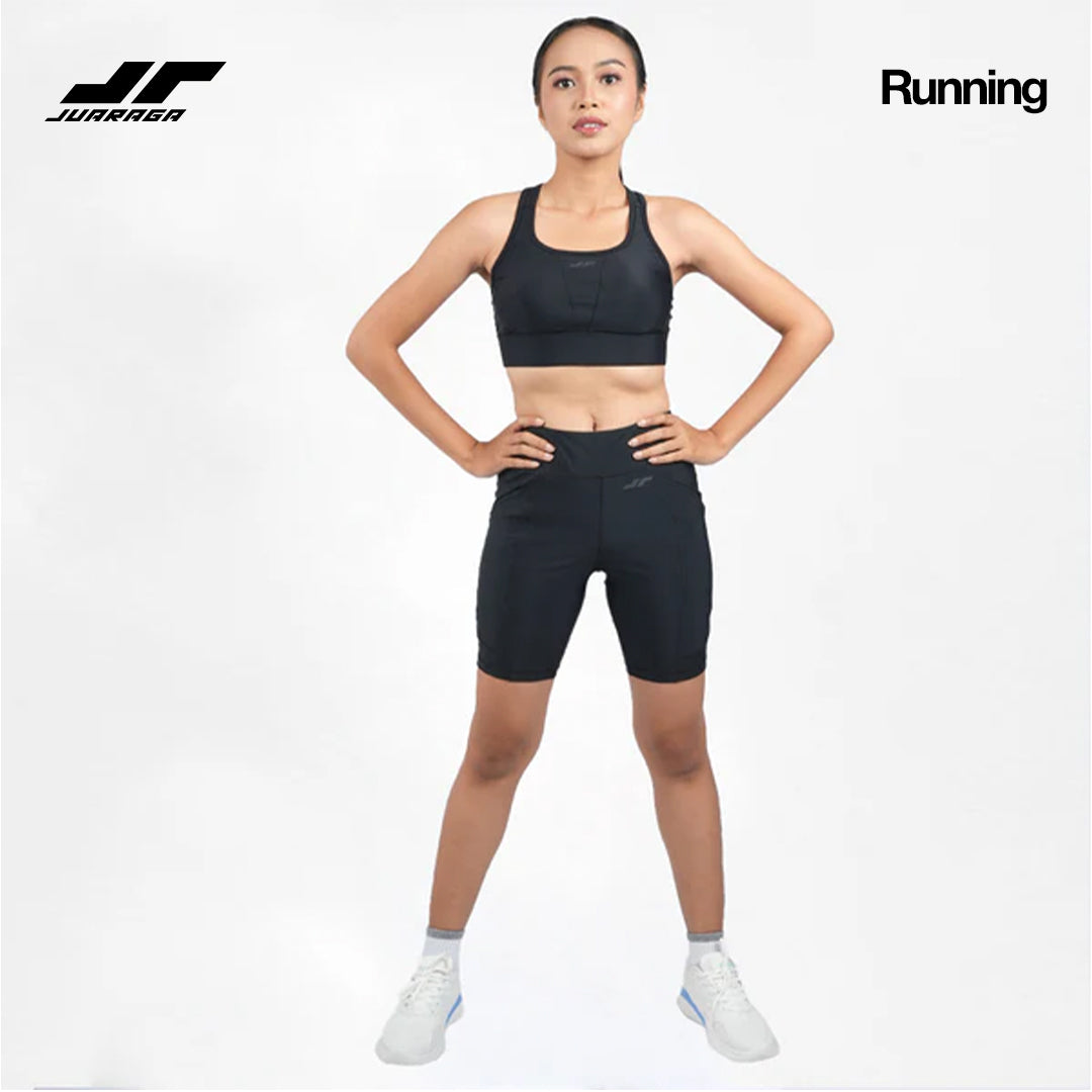 Juaraga Legging Sport - Wanita JR Trail - Hitam