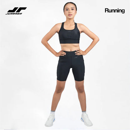Juaraga Legging Sport - Wanita JR Trail - Hitam