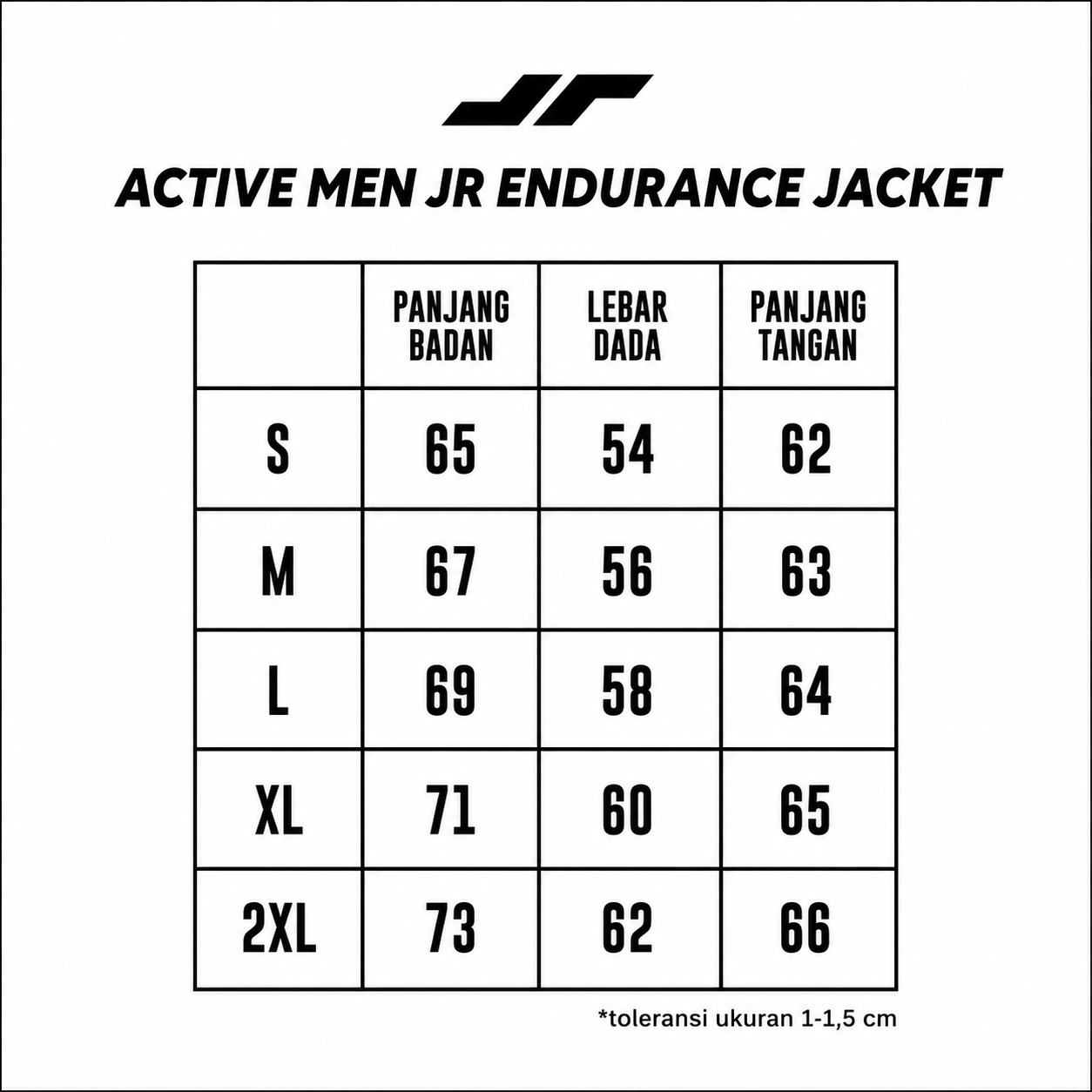 Juaraga Jaket Sport - Pria JR Endurance - Hitam