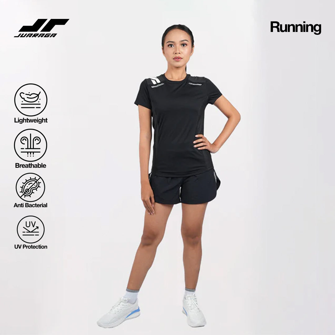 Juaraga Jersey Sport - Wanita JR Force - Hitam