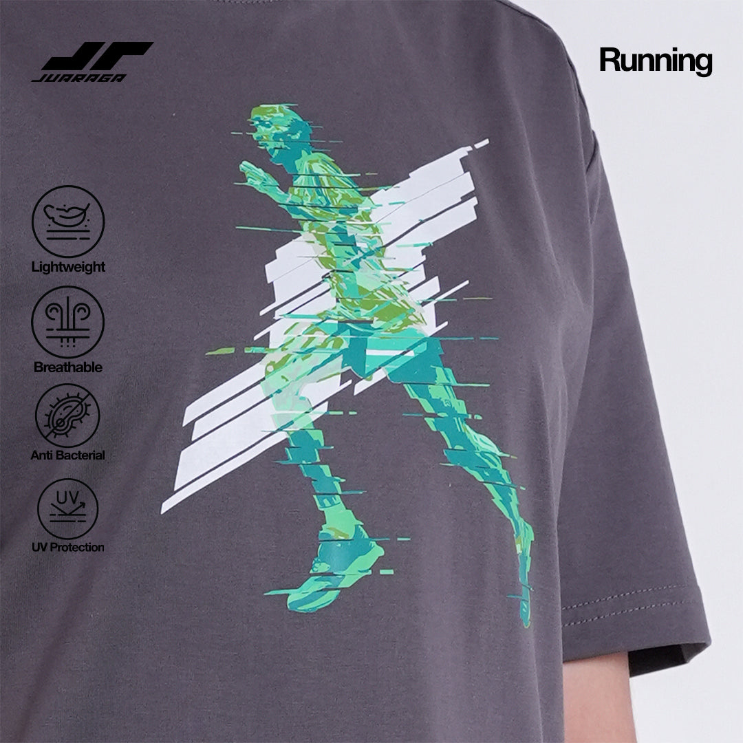 Juaraga JR T-Shirt Running Pursuit - Dark Grey Unisex /Men/Woman