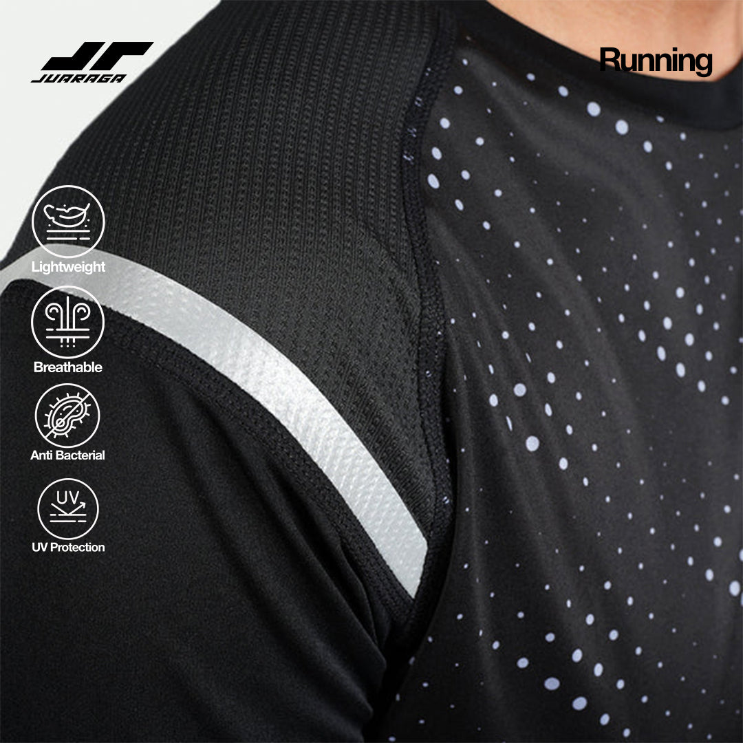 Juaraga Jersey Sport - Pria JR Running - Hitam