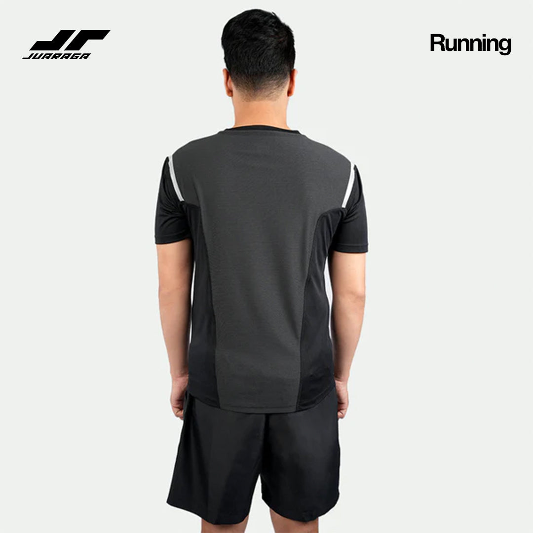 Juaraga Jersey Sport - Pria JR Running - Hitam