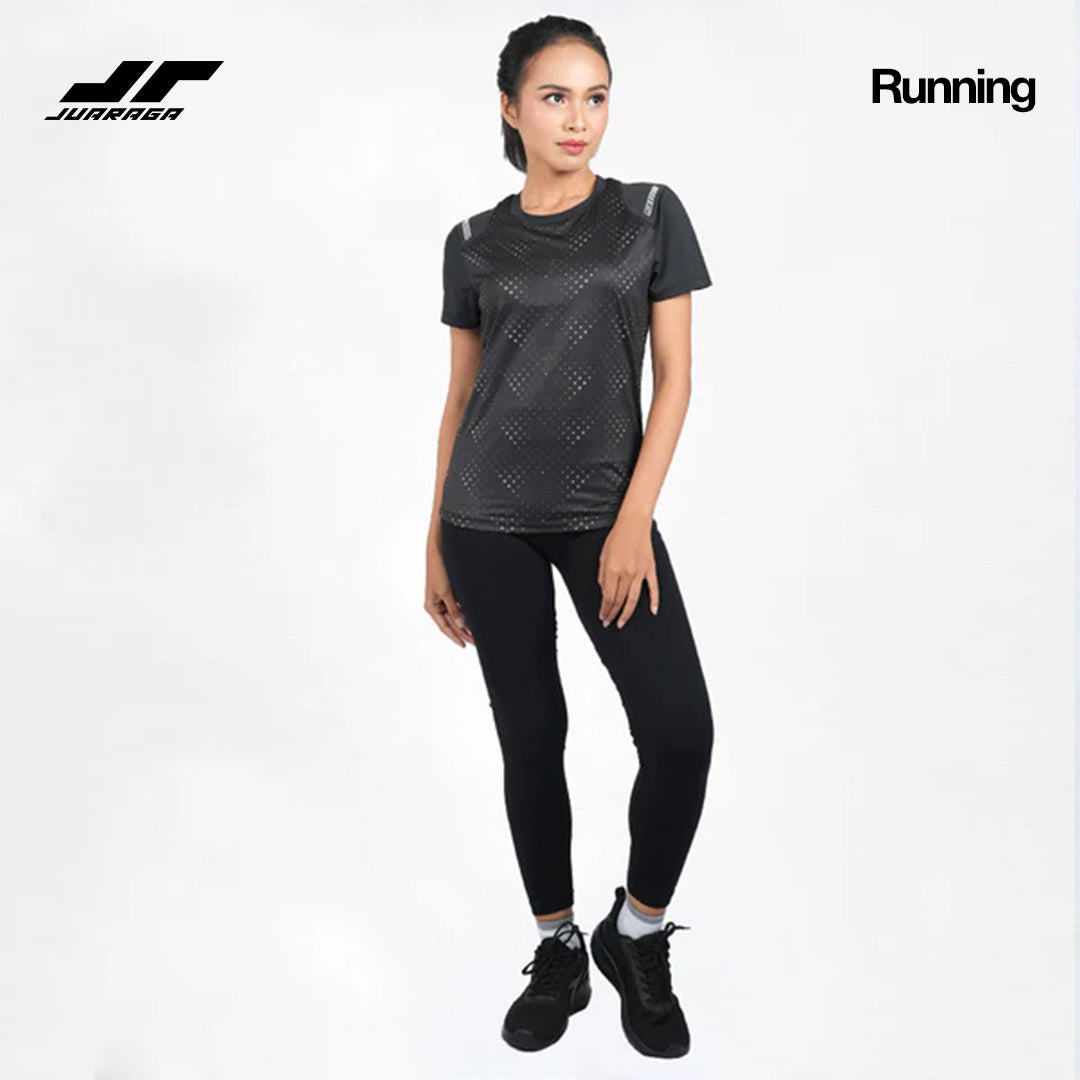 Juaraga Jersey Sport - Wanita JR Running - Hitam