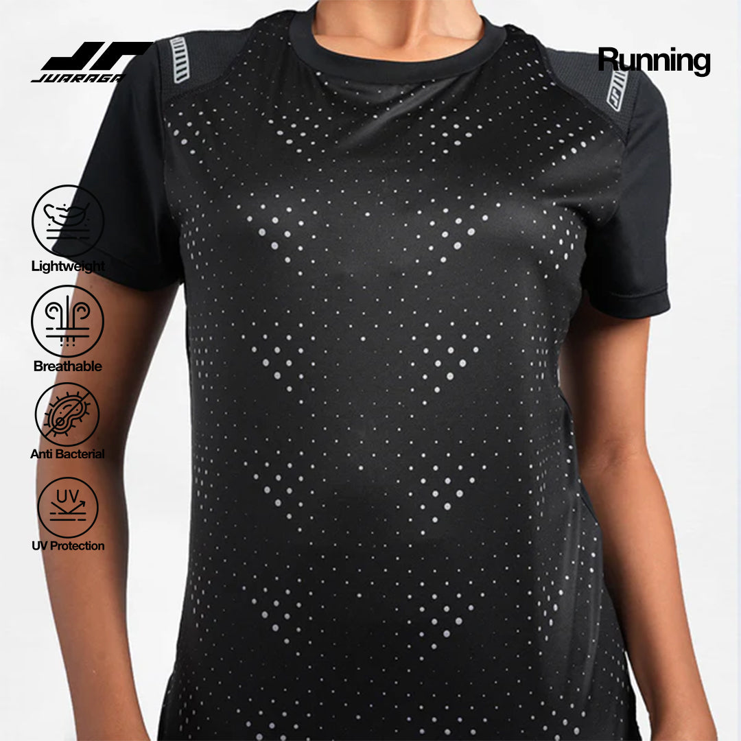 Juaraga Jersey Sport - Wanita JR Running - Hitam