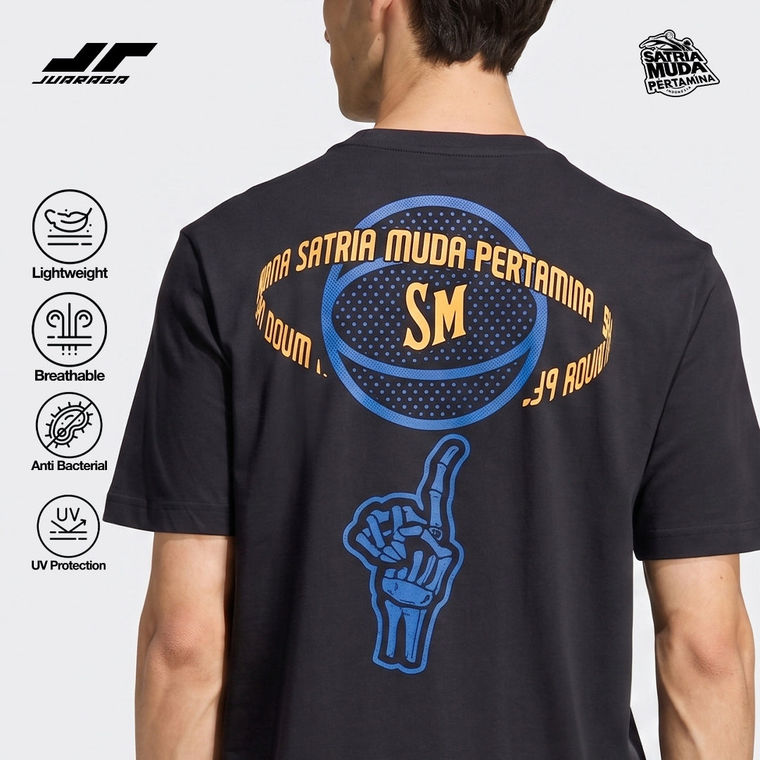 Juaraga Satria Muda T Shirt Spinball -  Black