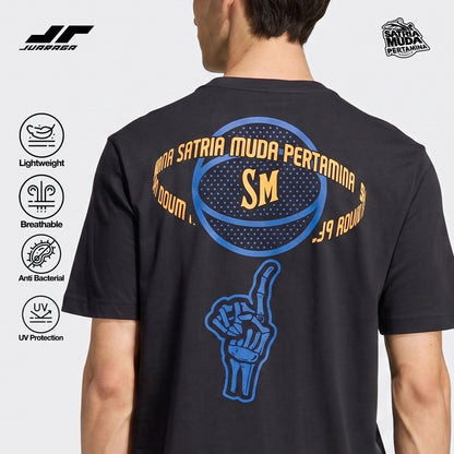 Juaraga Satria Muda T Shirt Spinball -  Black
