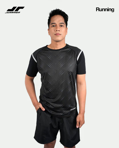 Juaraga Jersey Sport - Pria JR Running - Hitam