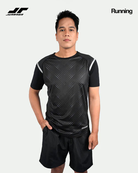 Juaraga Jersey Sport - Pria JR Running - Hitam
