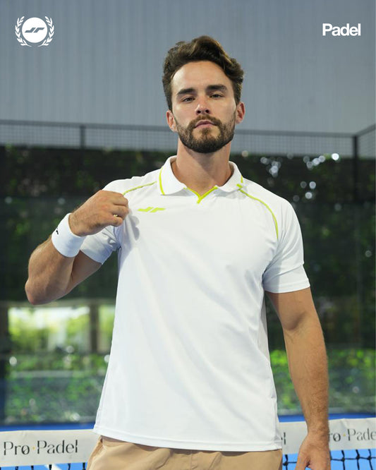 Juaraga Padel Axis Polo Shirt Jersey - White