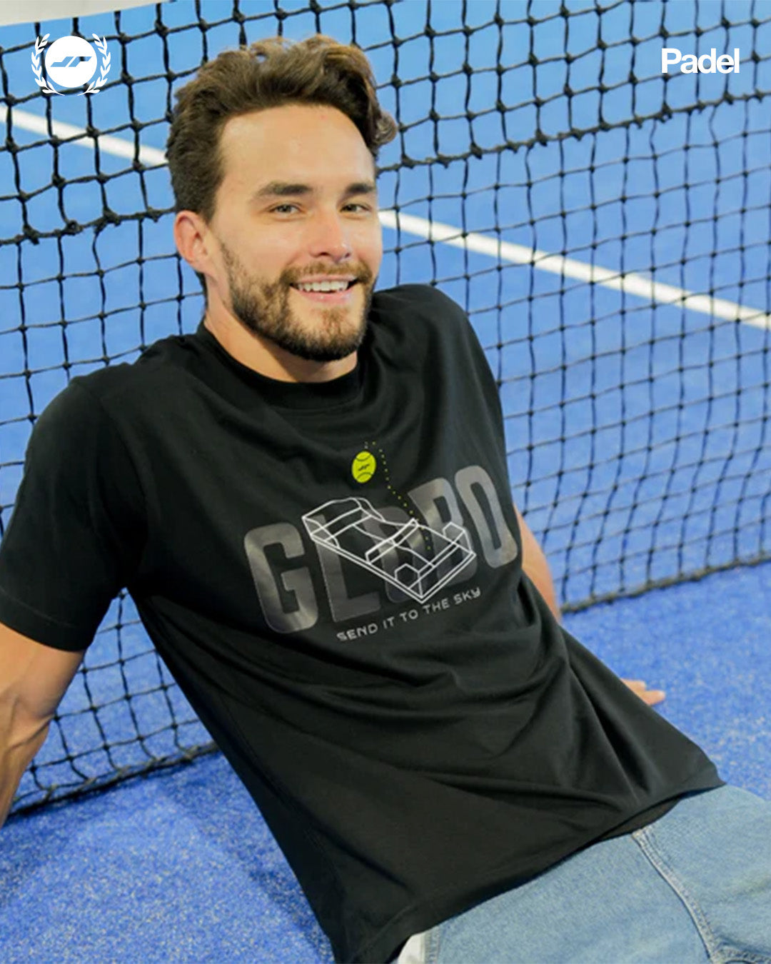 Juaraga Padel T Shirt Globo - Black