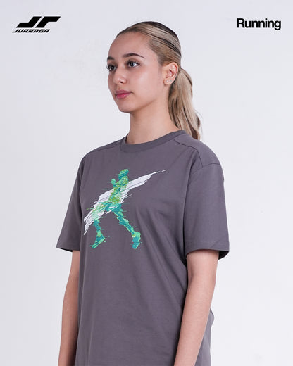 Juaraga JR T-Shirt Running Pursuit - Dark Grey Unisex /Men/Woman