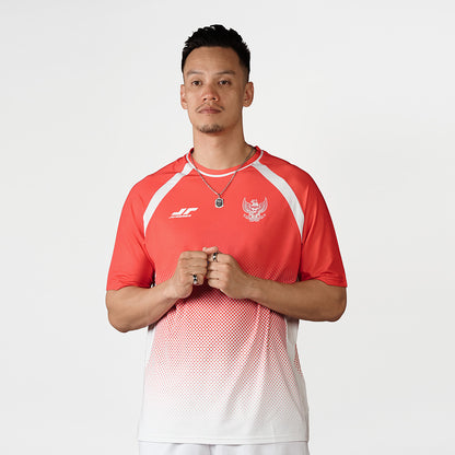 Juaraga Jersey Official Tim Nasional Padel Indonesia - Men - Red & White