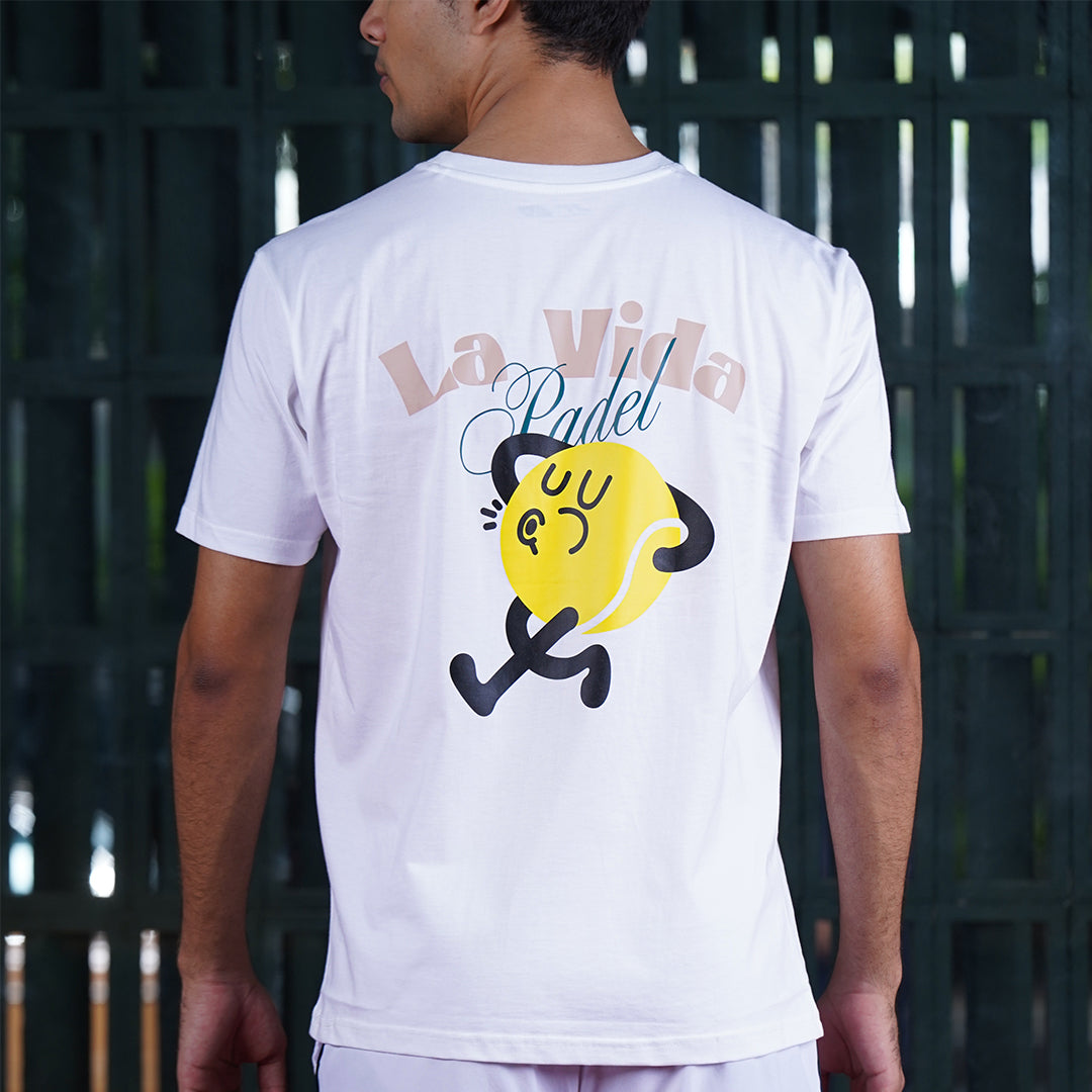 Juaraga JR La Vida Tee – Casual Padel T-Shirt Cotton 24s Soft Feel Fun Graphic Lifestyle - Padel Collection 2026